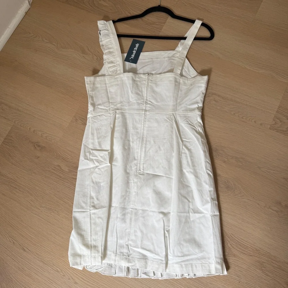 Modcloth White Ruffle Mini Dress - Picture 3 of 6